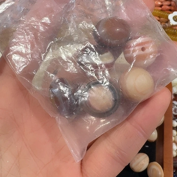 燚***)玛瑙/玉髓合金珠宝半成品4号打包