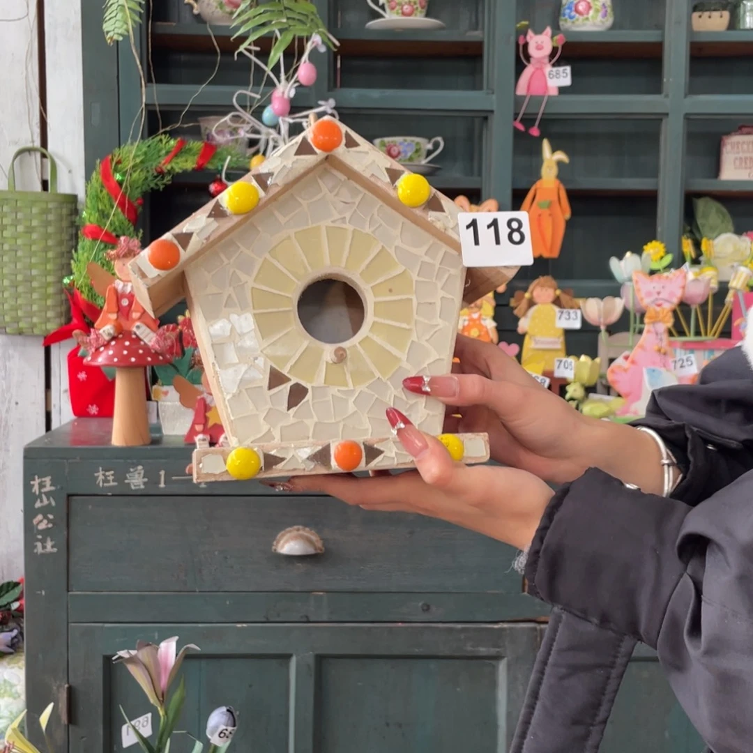 木质圣诞月福老货玩具中古风默认微瑕