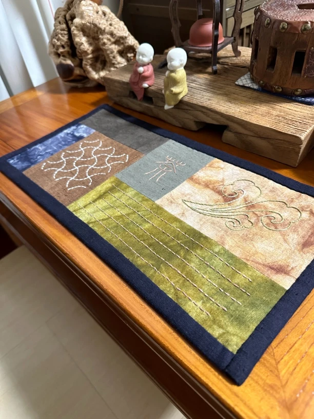 手工制作 手染布 老土布 蝉式茶席 手工制作