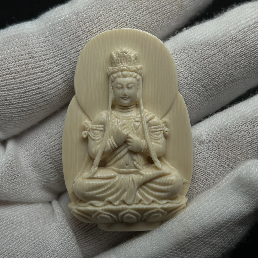 G122816 大日如来（生肖羊、猴）约长度50*宽度35*厚度13mm