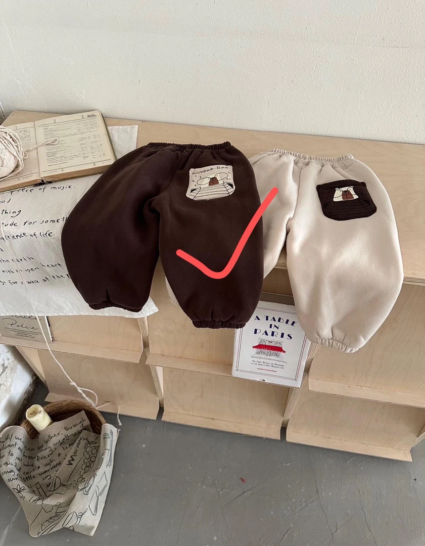 小童休闲卫裤加绒加厚