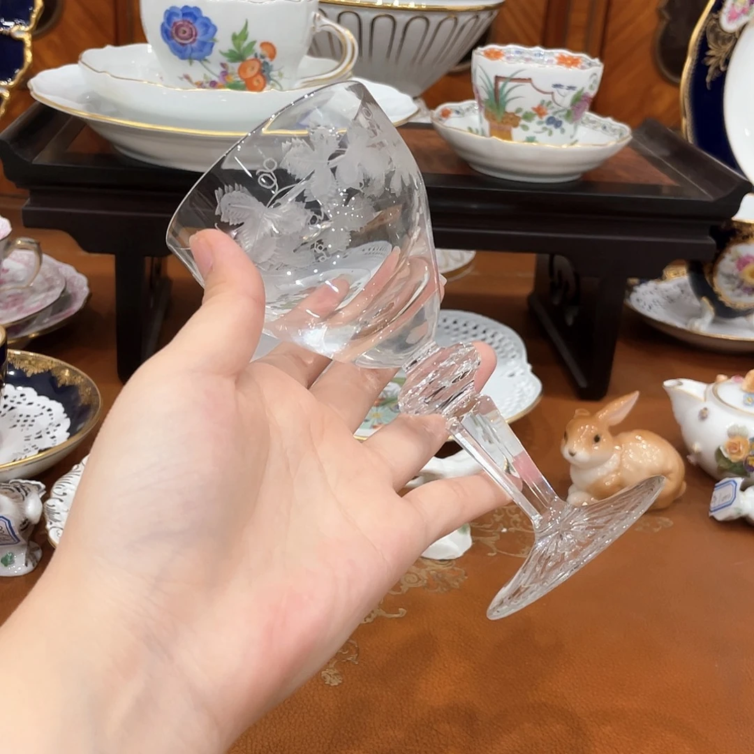 摆件中古一等水晶杯