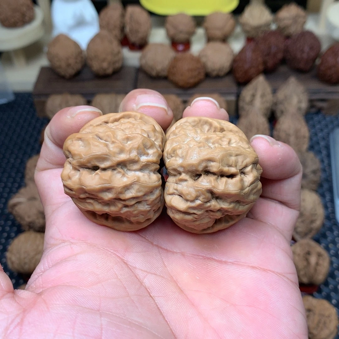 【闪购商品】文玩核桃把件全品蛤蟆头开背41文玩核桃