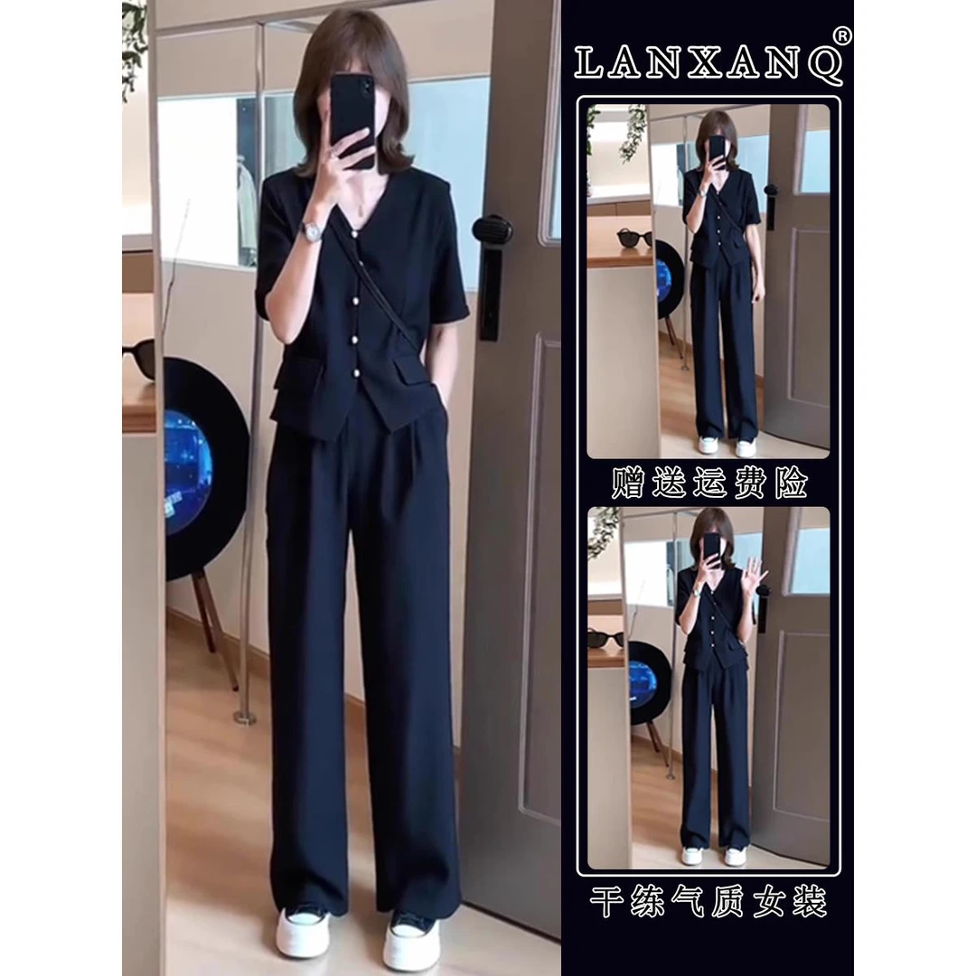 2025夏装搭配一整套微胖mm显瘦遮肉套装小香风职业大码女装连衣裙