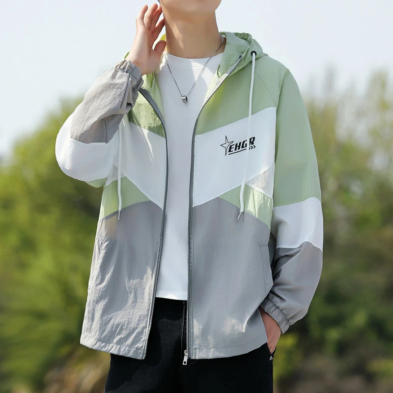 冰丝防晒衣夏季轻薄透气连帽夹克防紫外线外套户外休闲骑行皮肤衣