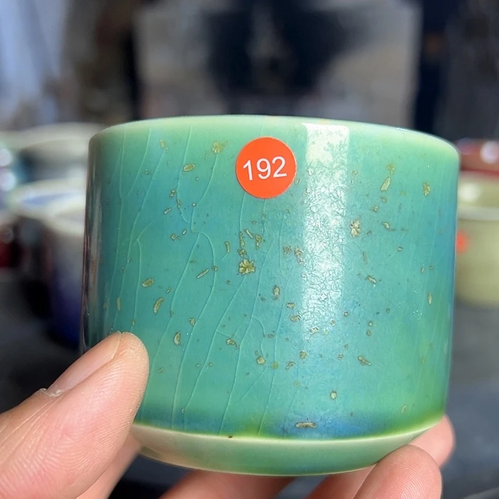 杯子钧*钧瓷炭烧主人杯压手杯