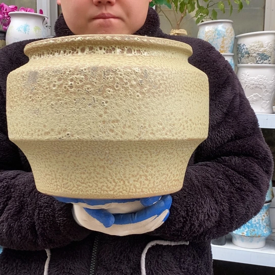 紫砂花盆口25高23处理