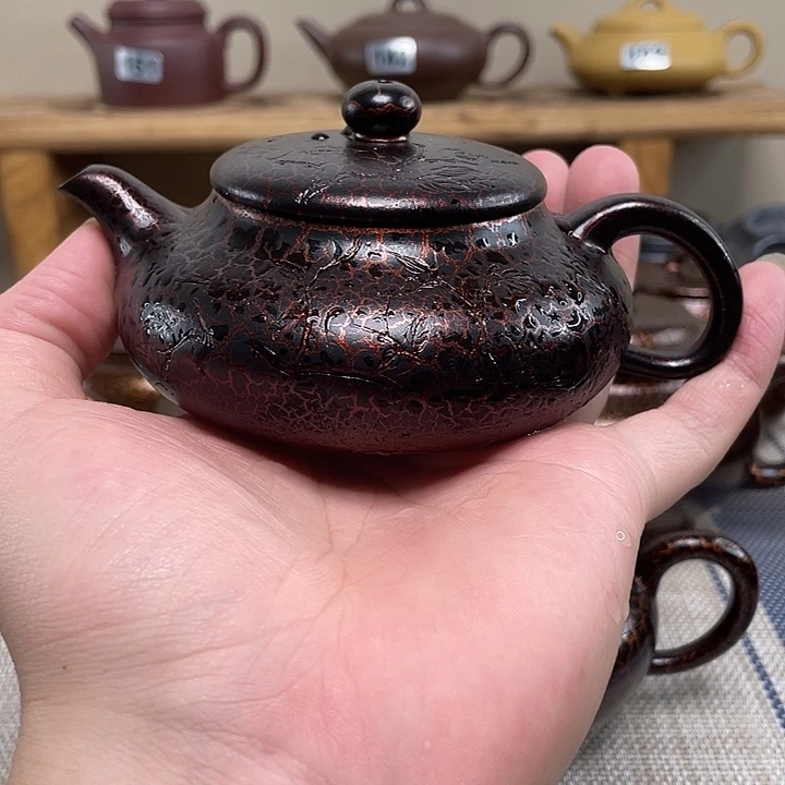 苹***艺茶壶紫砂原矿手工紫砂壶