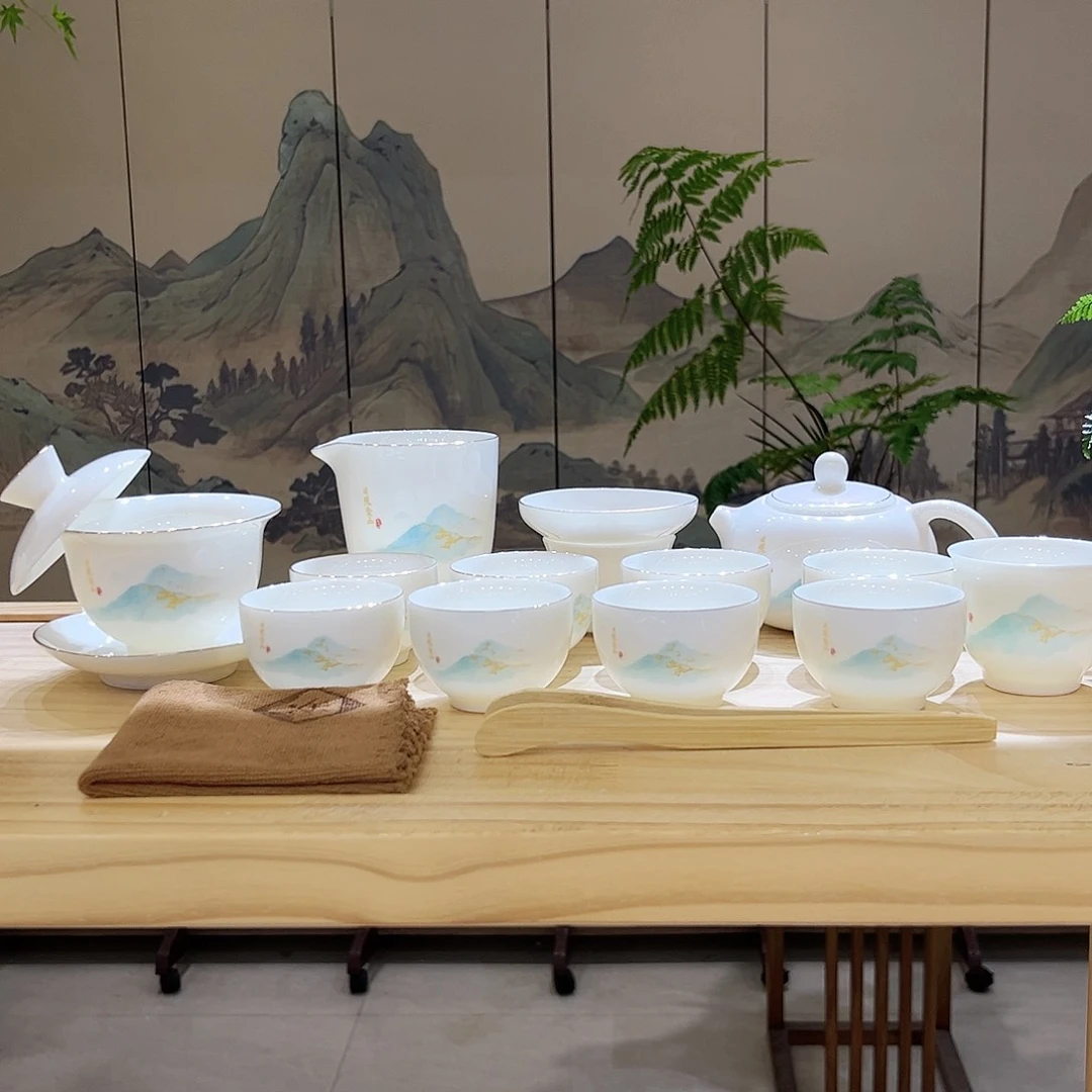 【都彩】日照金山羊脂玉瓷16头