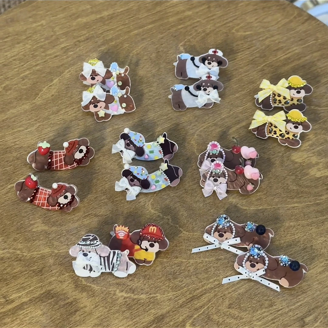 PawNice·帕奈 《小狗排排站》宠物原创发夹