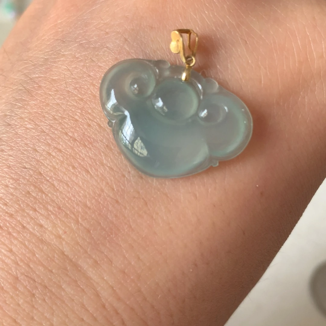 翡翠18K金镶嵌颈饰03