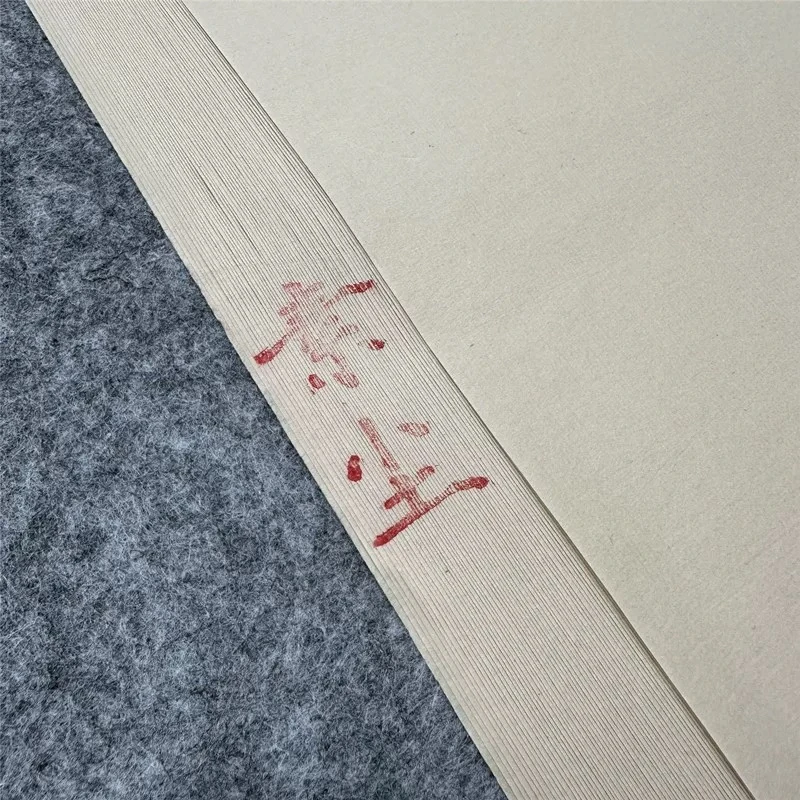 长青阁 素尘笺 仿古半生熟宣纸四尺六尺小楷行草书法绘画国展纸