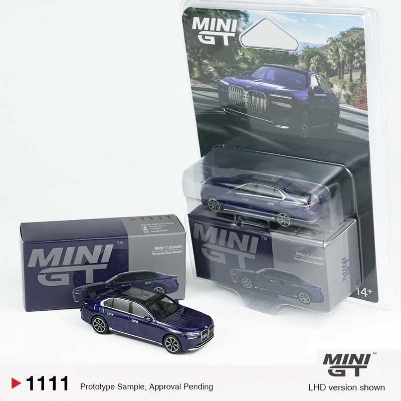 MINIGT 1:64 BMW 宝马 i7 xDrive60 合金车模 坦桑石金属蓝 #1111
