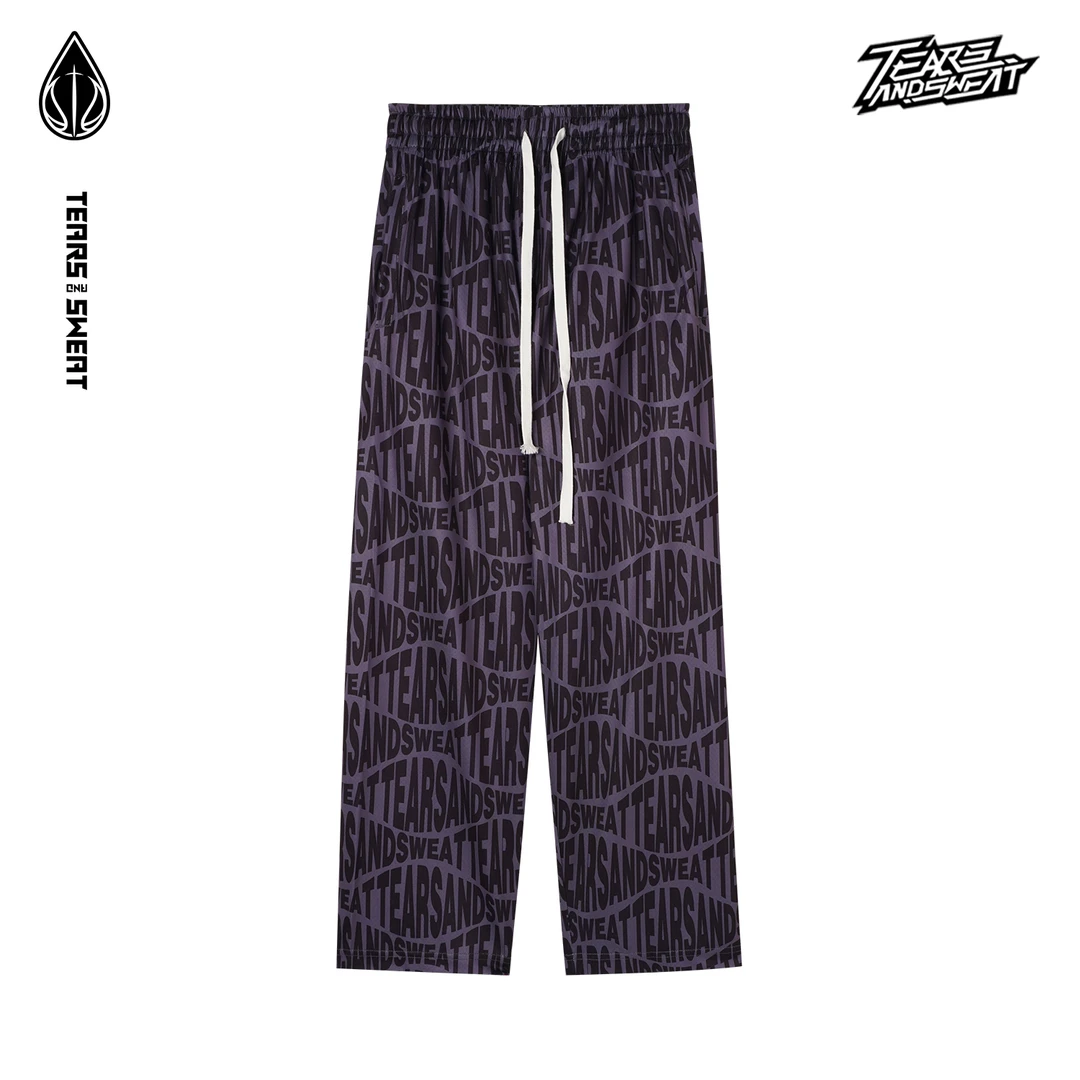 TEARSANDSWEAT篮球训练四季锐哥同款印花美式字母运动长裤