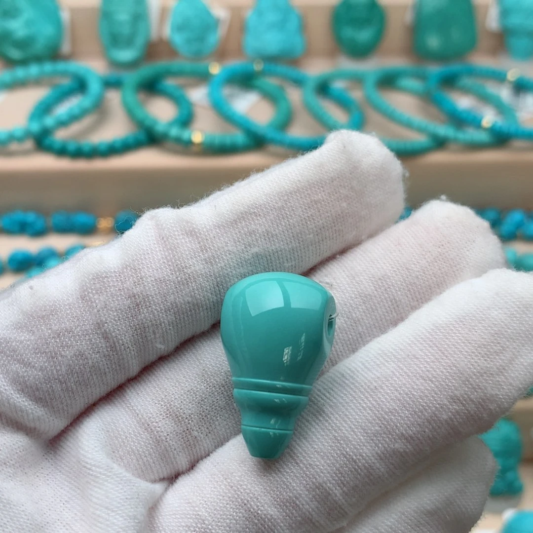 绿松石未镶嵌珠宝奇石14.5mm