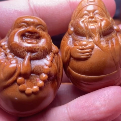 橄榄核手串/手链财迷手球一对3.8左右