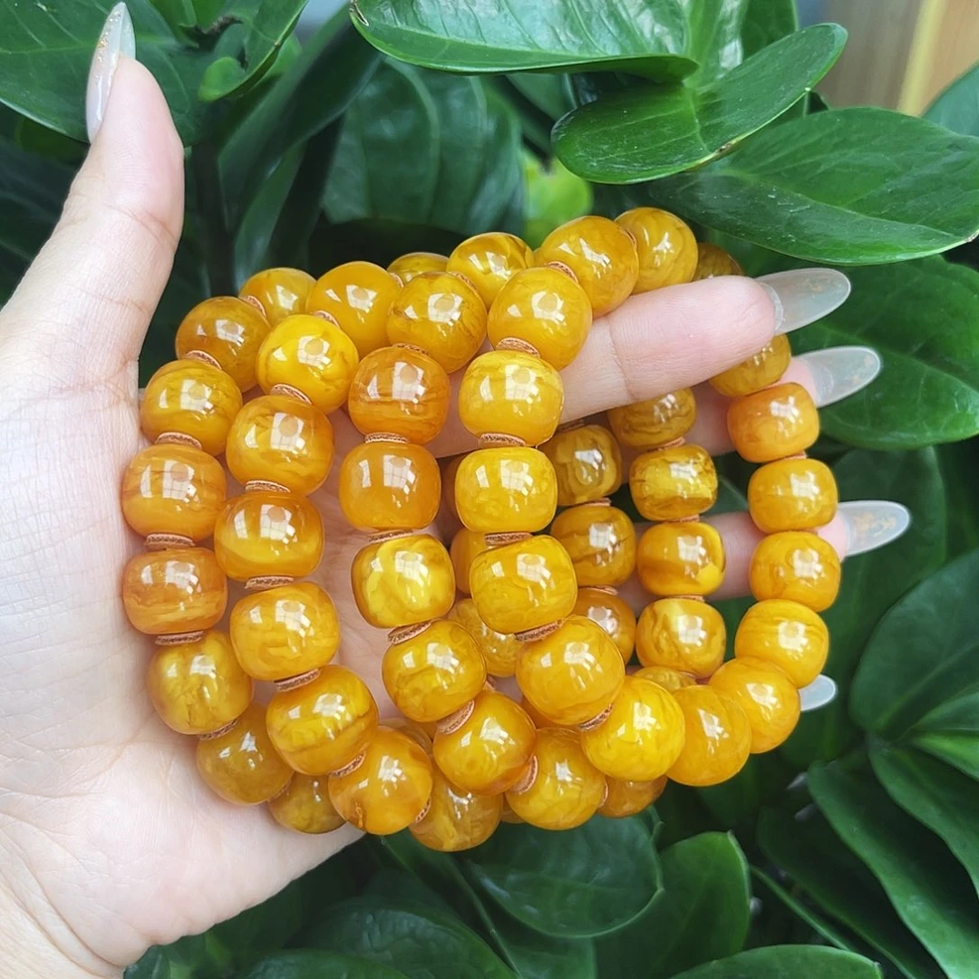 手链琥珀未镶嵌14m多样性发其一