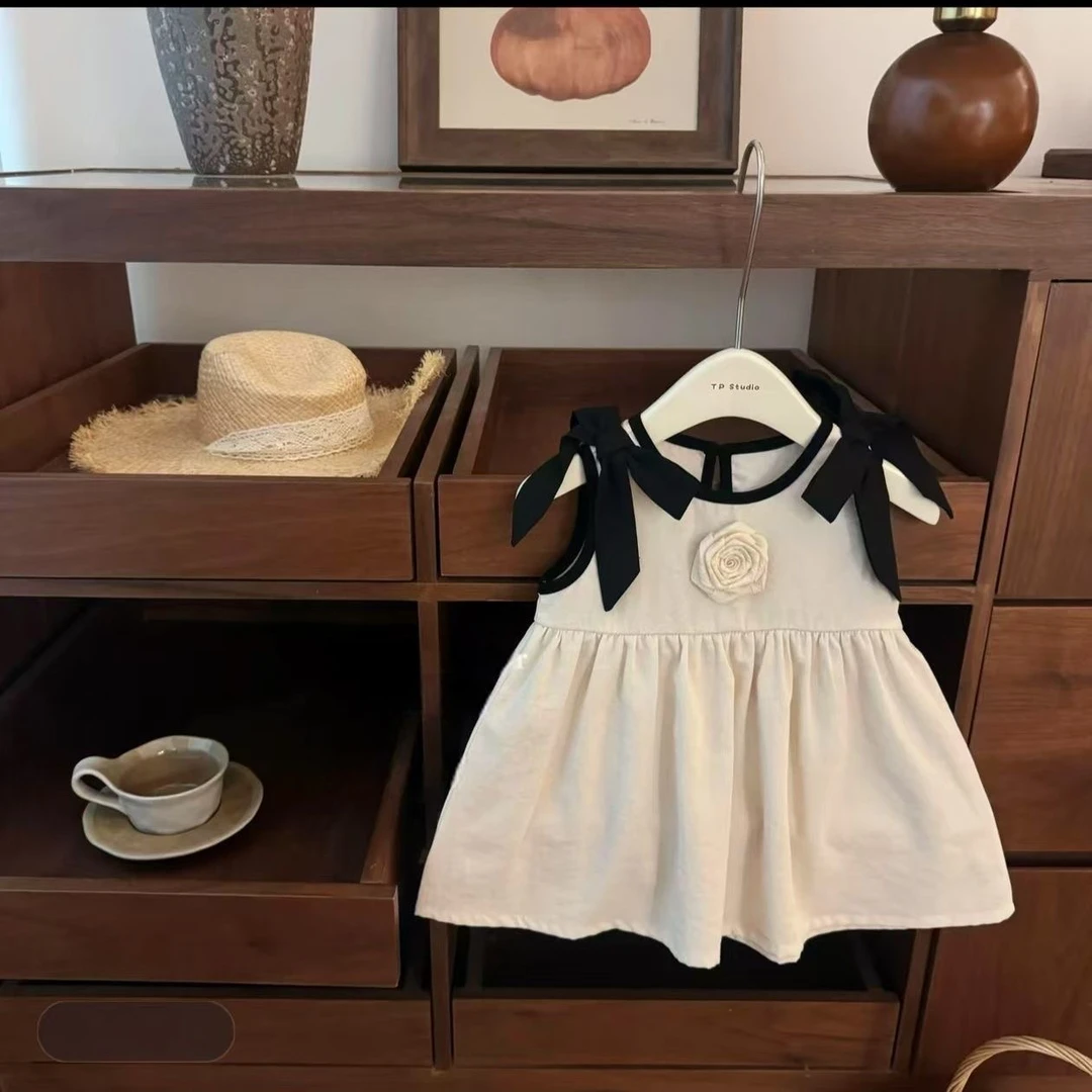 【大小时光】伯爵小千金！女宝宝法式复古甜美娃娃背心洋气公主裙