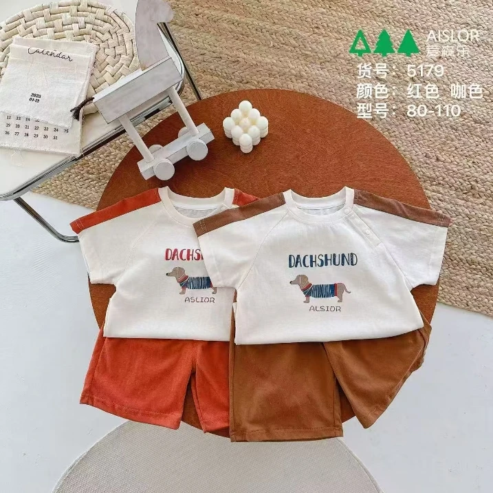 爱森-【5179香肠狗】半袖套装