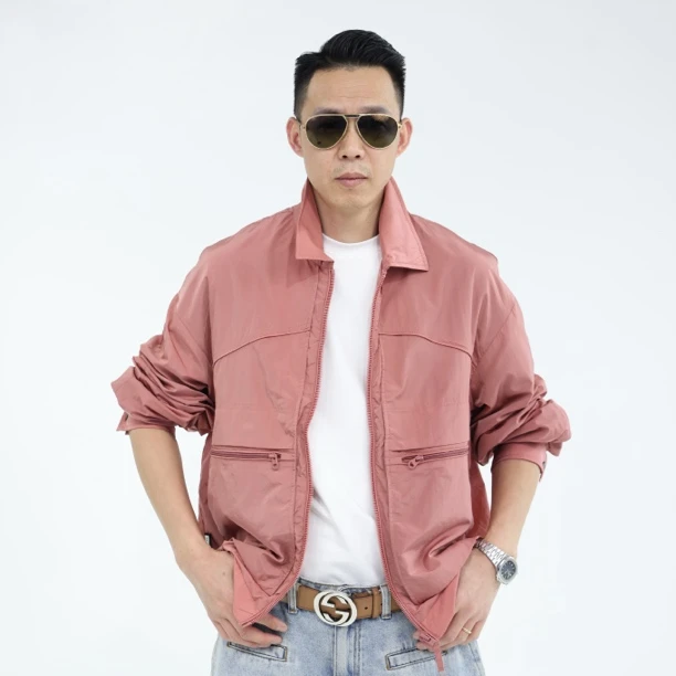 2025上新春秋款翻领夹克男士百搭防晒衣户外外套薄款休闲秋季上衣