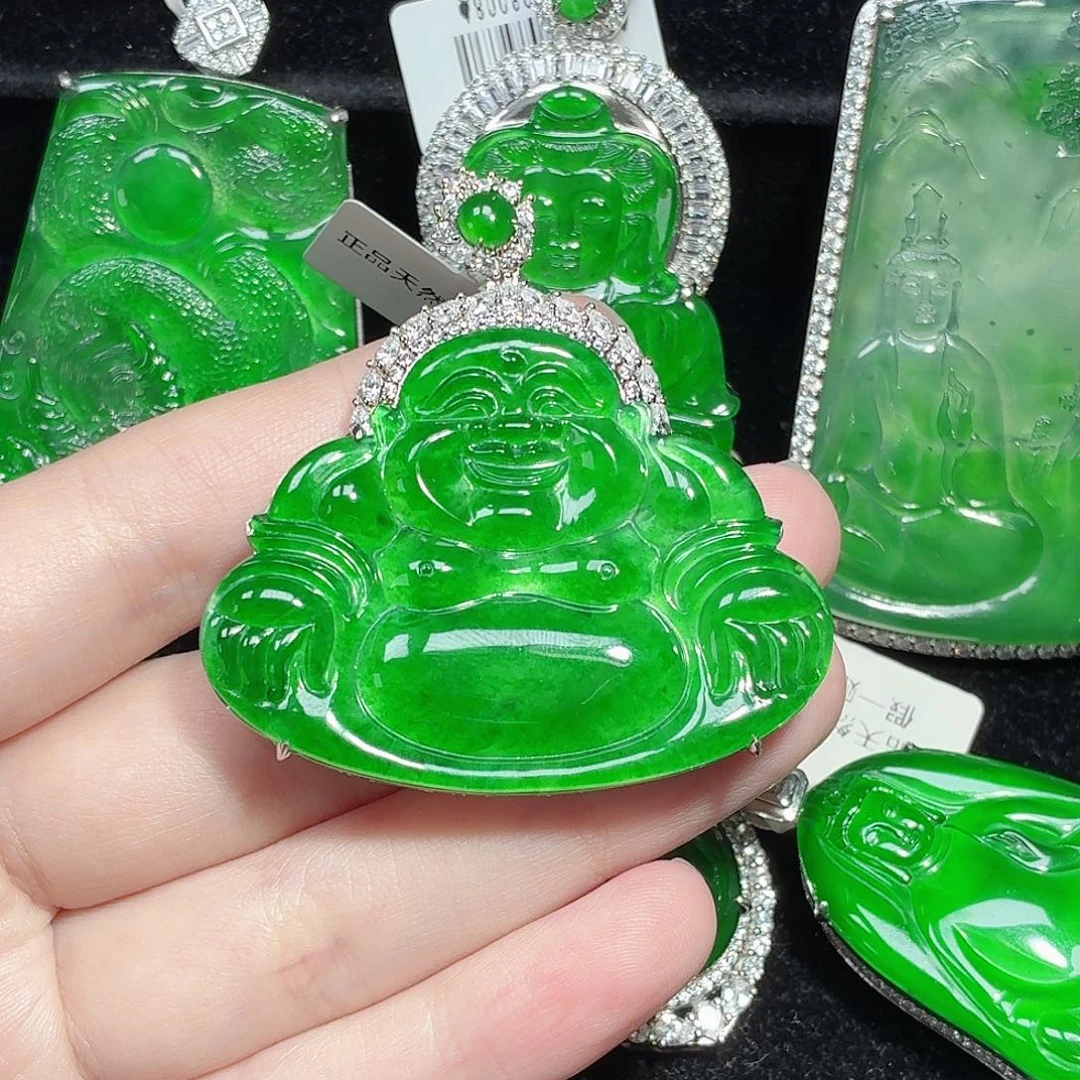 翡翠未镶嵌颈饰天然A货翡翠