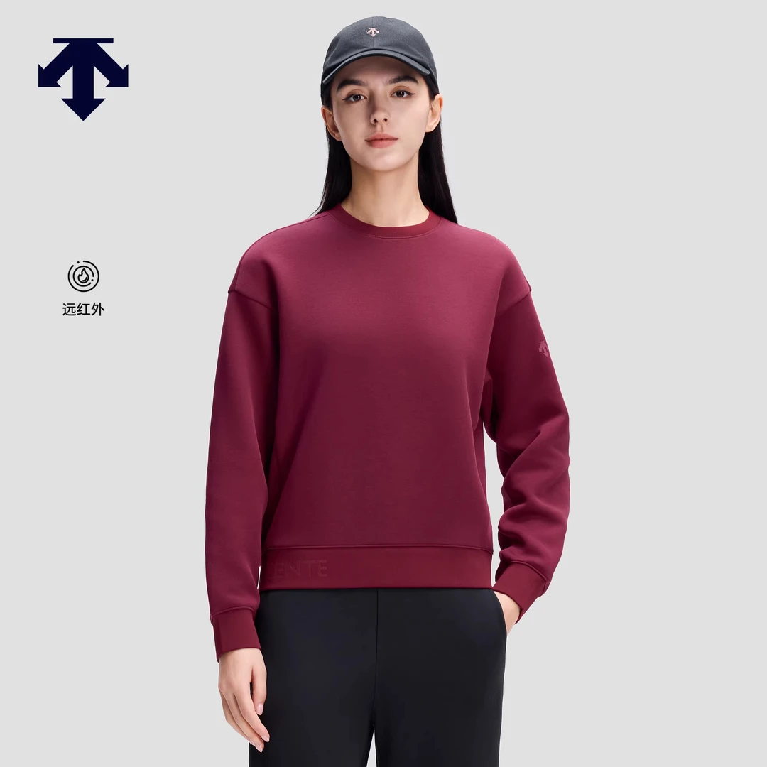 DESCENTE迪桑特ESSENTIAL远红外发热亲肤长袖针织衫女 D6132EHT50