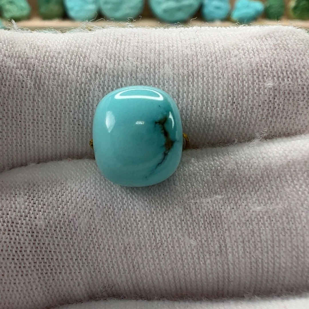 未镶嵌绿松石老型珠 10.5x9.1mm