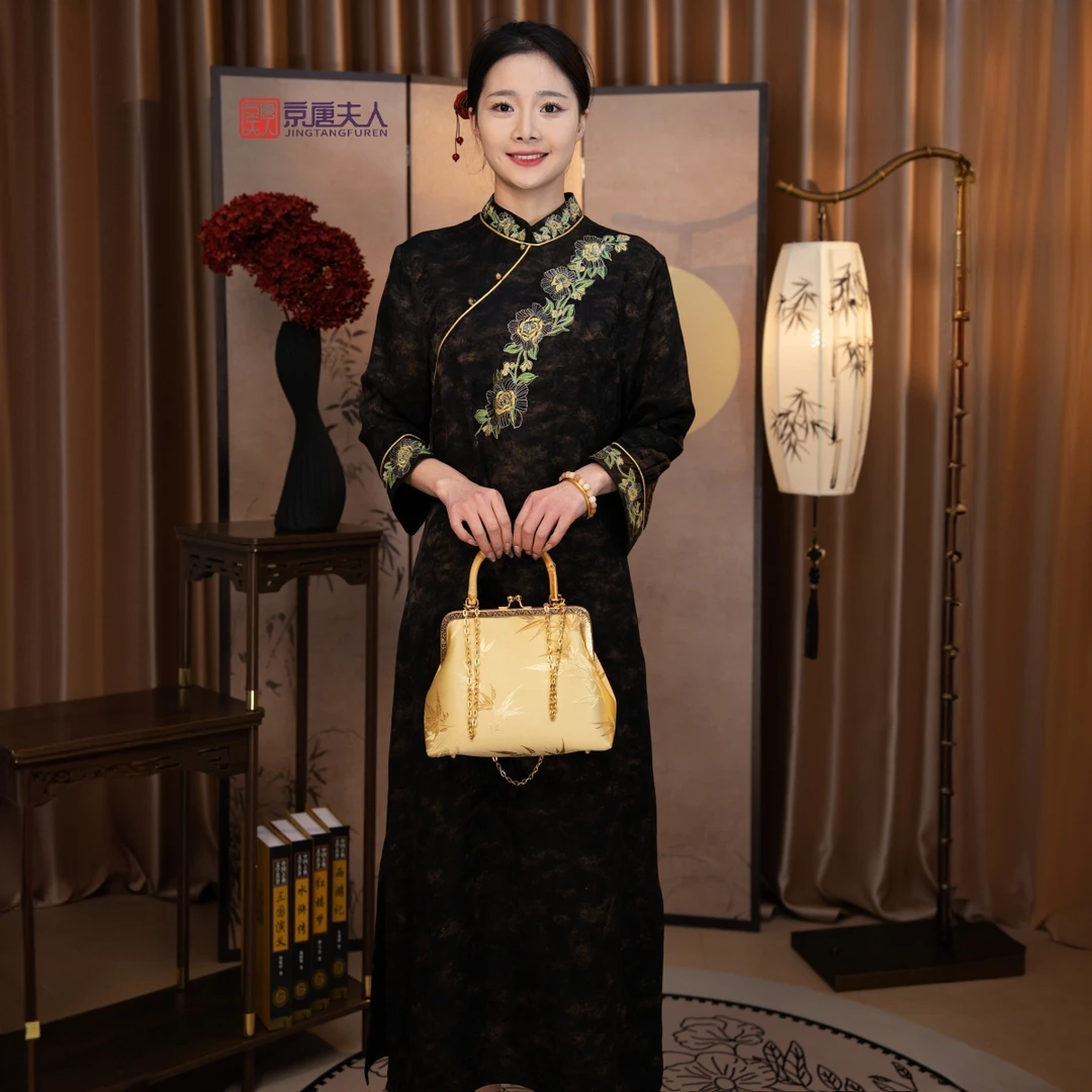 【京唐夫人·梦华】新中式国风春季新款立领女装连衣裙