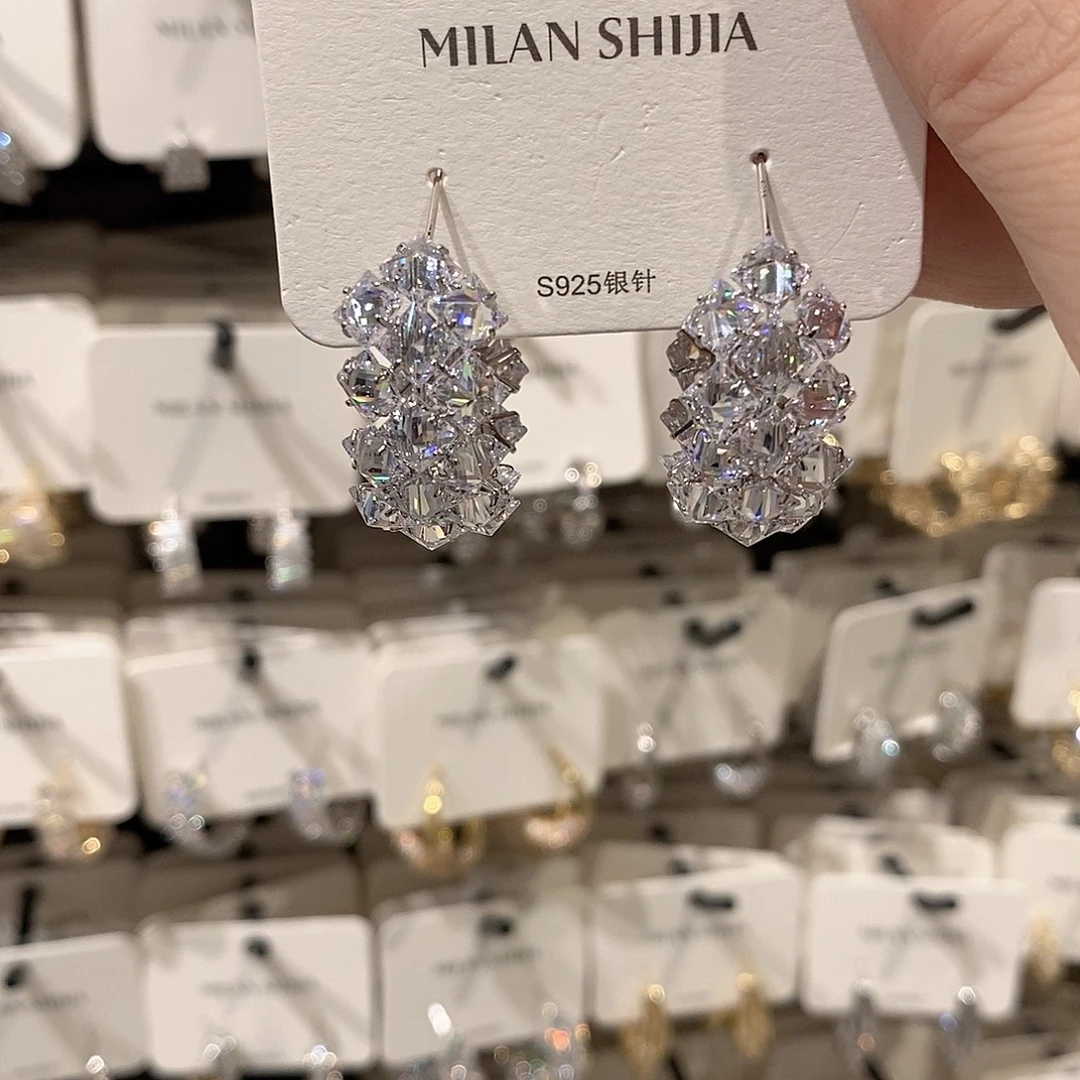 铜合金925银银色锆石圈