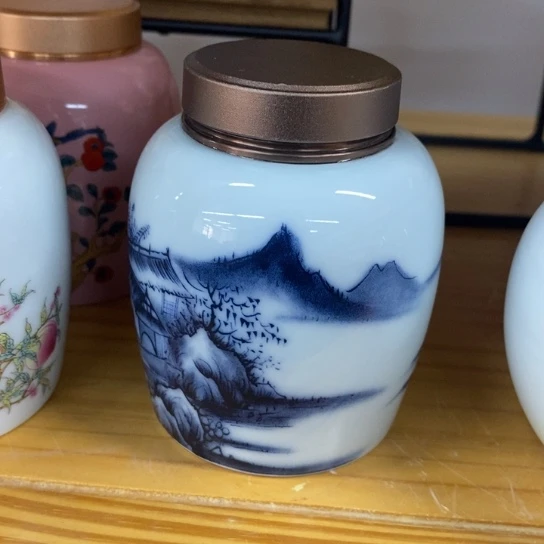 瓷片陶瓷茶叶罐密封罐