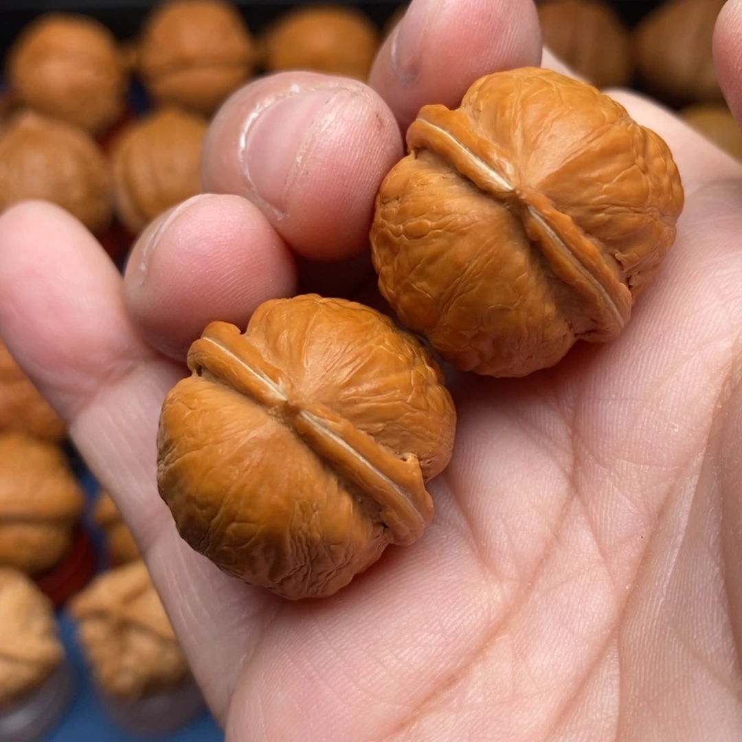 文玩核桃把件手捻光头板栗