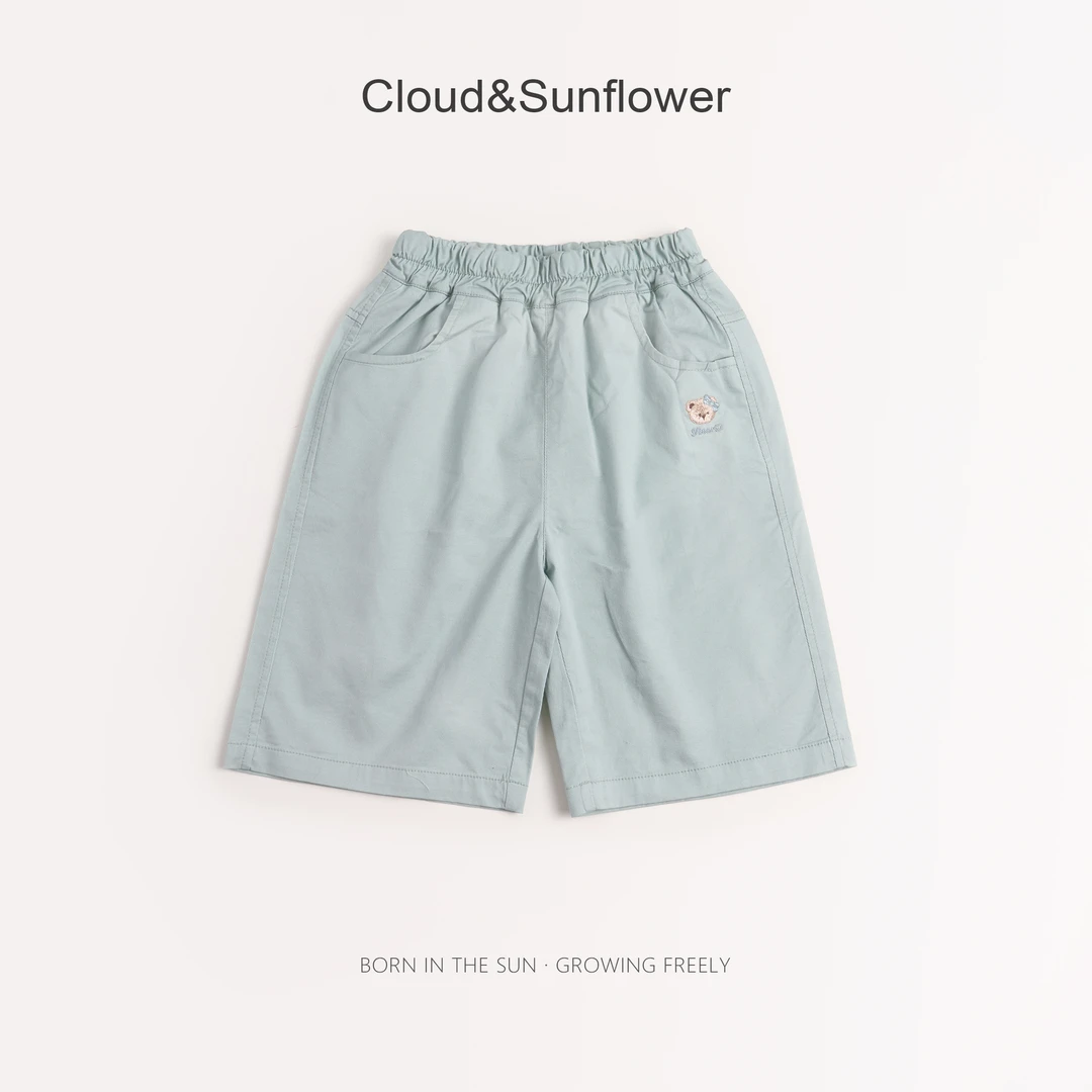 【云朵小葵】女童夏季纯色小熊刺绣百搭休闲短裤1113831