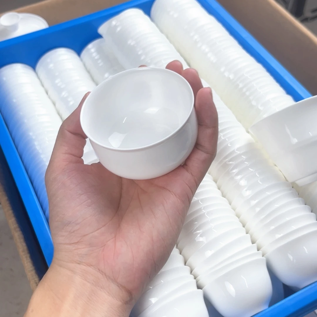 主人杯120ml大鼓杯骨瓷超薄胎单个