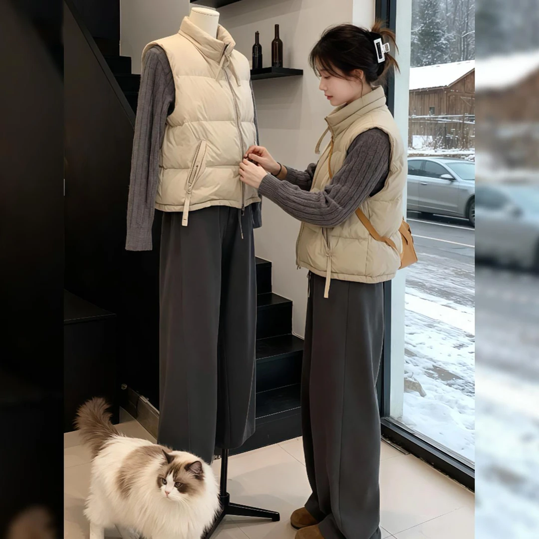 小个子气质加厚保暖棉服马甲女装2025秋冬新款巨好看马夹棉衣棉袄