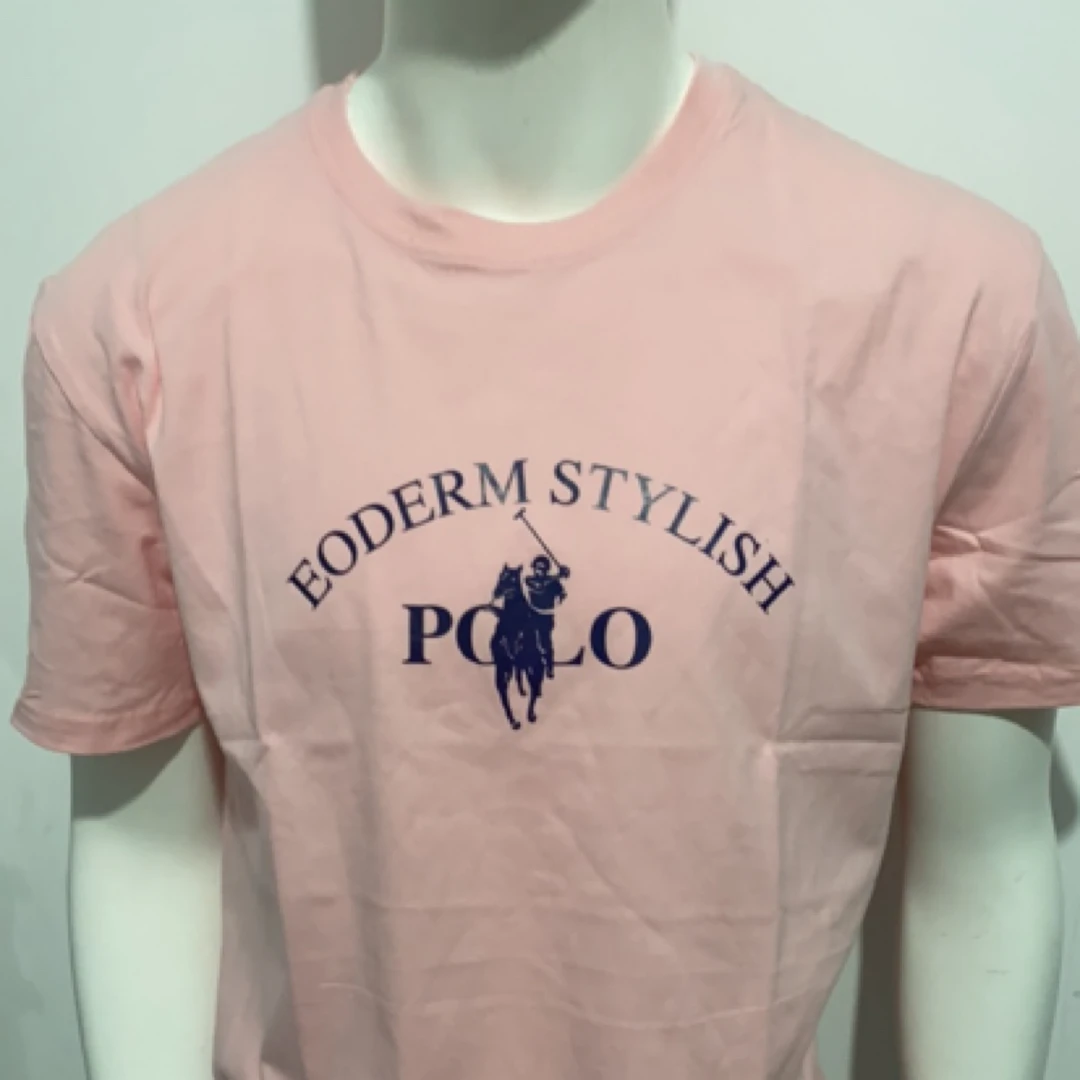 默家男女款纯棉T桖一物一拍夏季半袖圆领短袖印花粉红上衣T恤