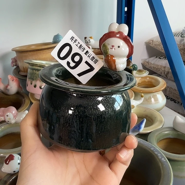 景德镇手工陶瓷盆 口6