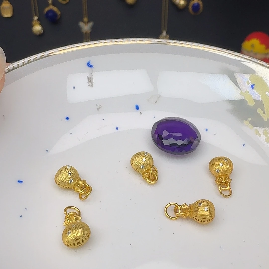 紫晶银S925镶嵌颈饰紫水晶925镶嵌115