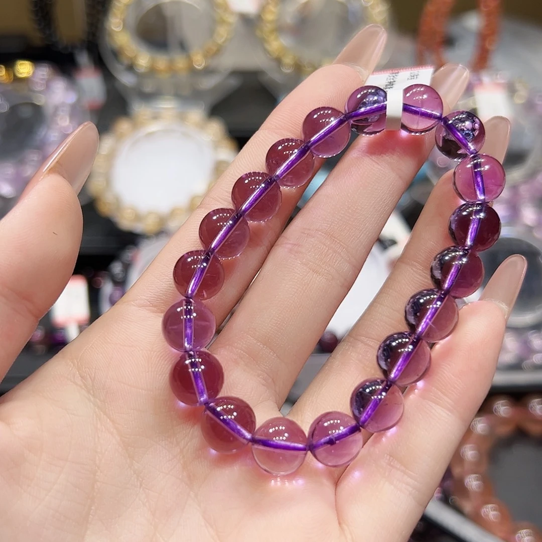 手链水晶未镶嵌sg3紫水晶高品10mm