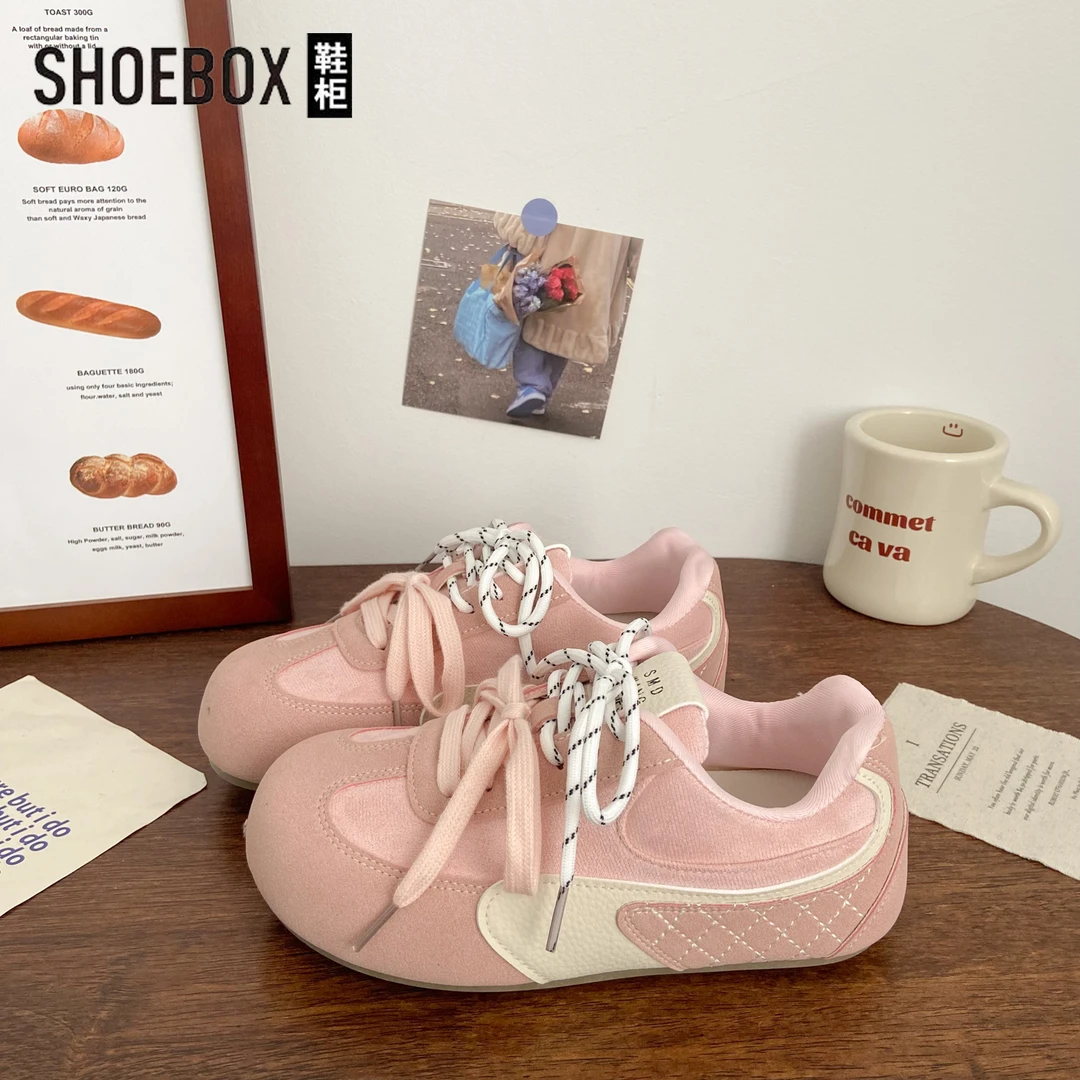 SHOEBOX鞋柜复古休闲鞋女2025新款春季百搭软底板鞋阿甘运动鞋