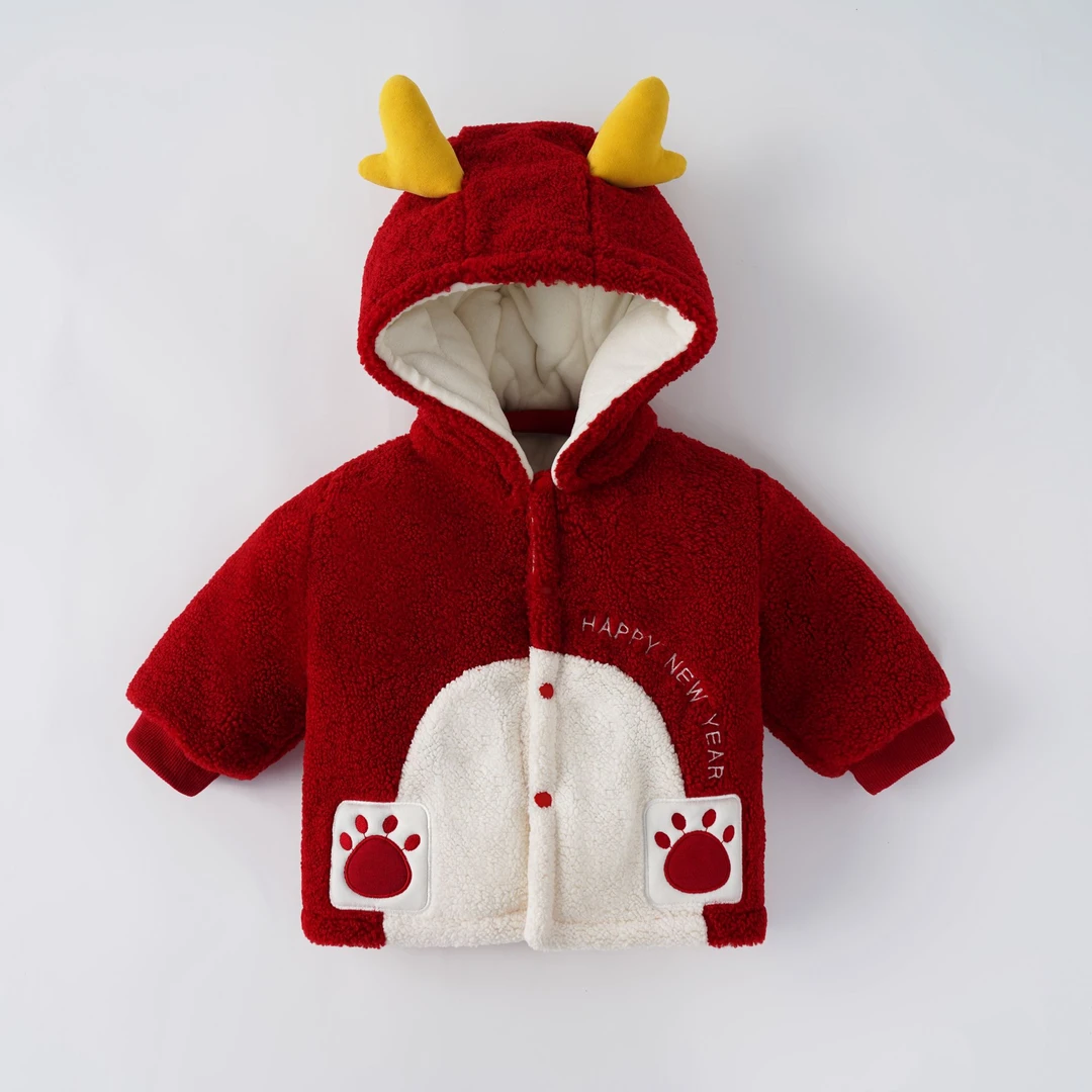 冬季新款拜年服新年战袍男女宝宝加厚保暖可外出棉服