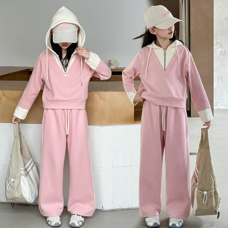 女童套装秋装中大童2025新款洋气春秋季时尚儿童女孩时髦两件套潮