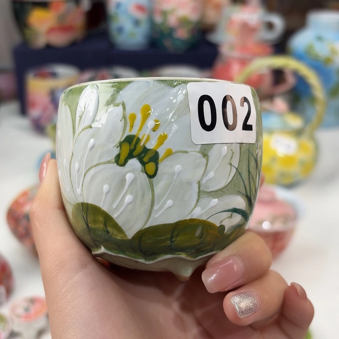 景德镇手绘高温釉下彩陶瓷茶具