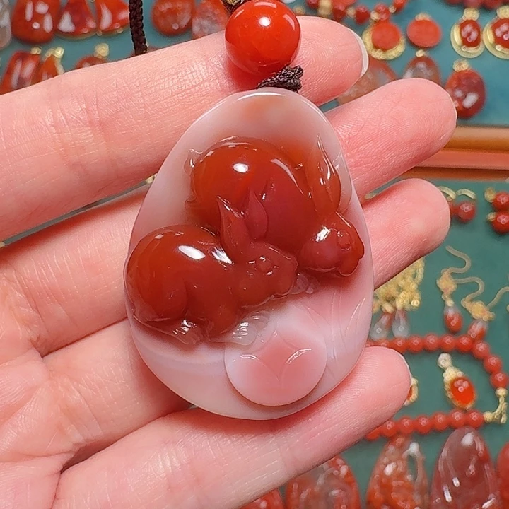 南红玛瑙未镶嵌吊坠