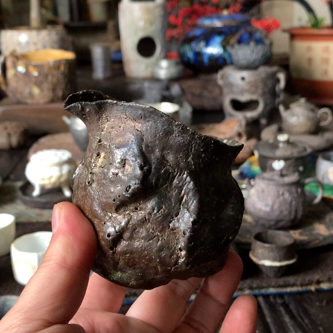 杯柴**滚手工制作柴烧茶具