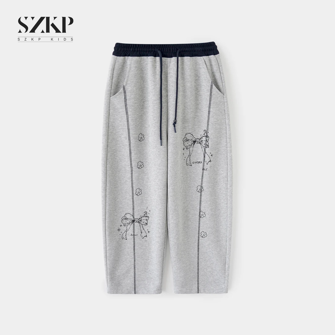 SZKP秋季新款女童时尚休闲裤中大童洋气百搭儿童直筒裤JMKQ552933