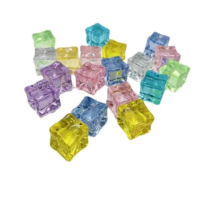 透亮仿真冰块粒18mm亚克力方形水晶鱼缸橱窗装饰拍摄道具DIY材料