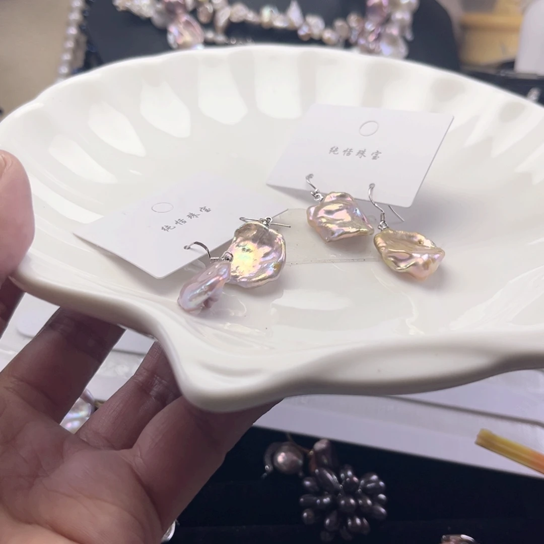 耳饰淡水珍珠未镶嵌【纯恬】多样性发货