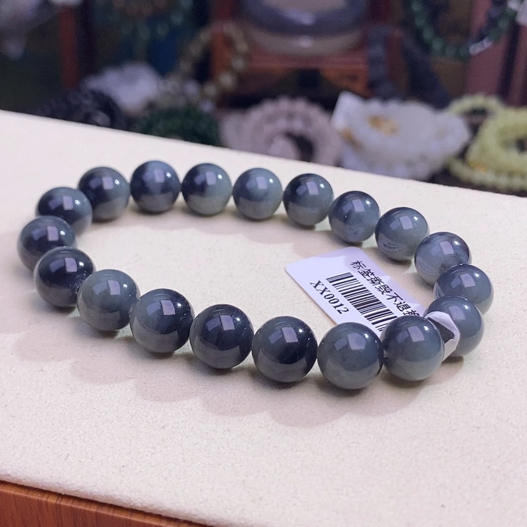 和田玉未镶嵌颈饰毕业级青花手串10m