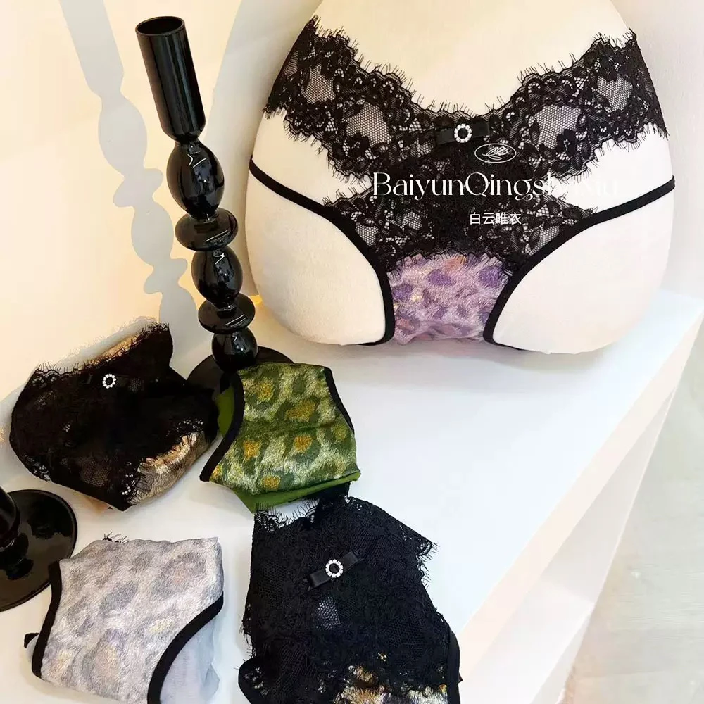 心动初恋*夏季薄款镂空性感蕾丝内裤女士纯欲花边透明低腰三角裤