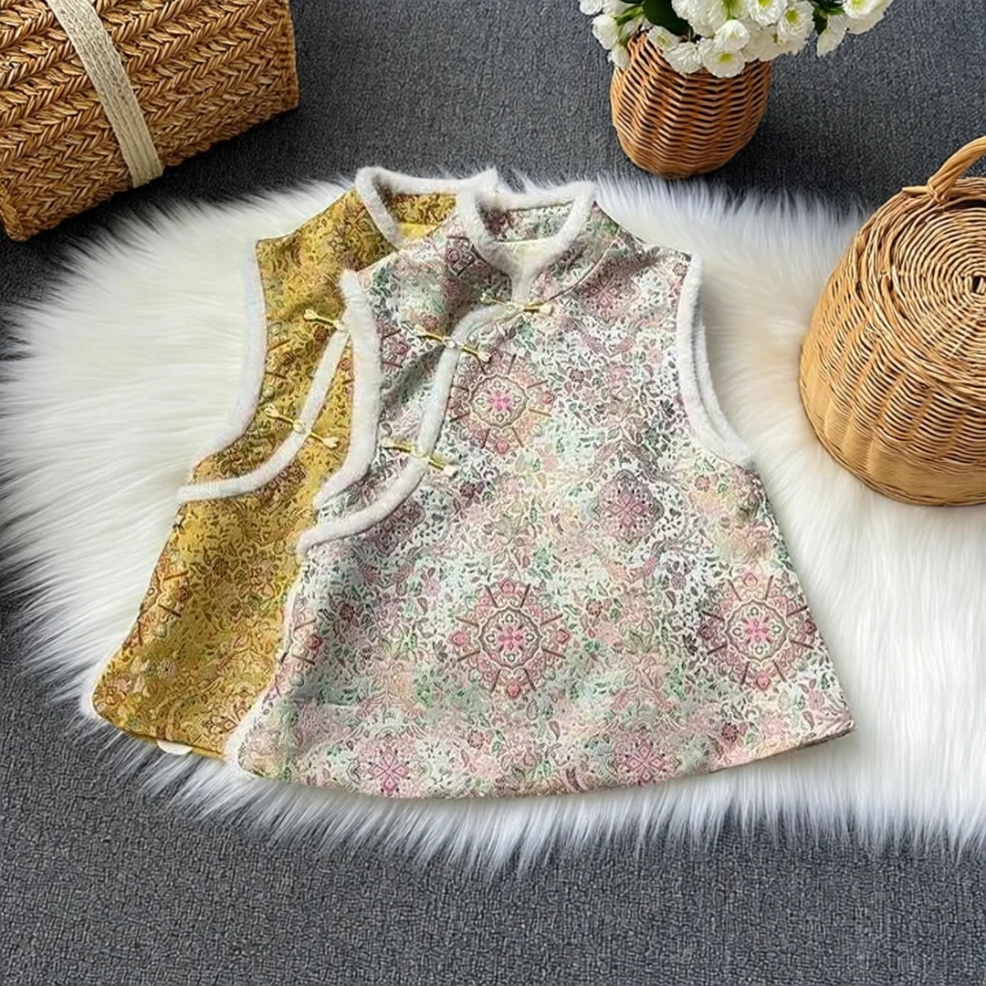 非遗宋锦八达运新中式国风秋冬织花加棉马甲年轻奢显年轻毛马夹37